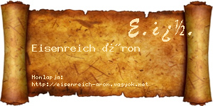 Eisenreich Áron névjegykártya