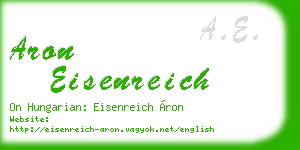 aron eisenreich business card